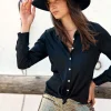Chemises & Blouses-Lauren Vidal CHEMISE BASIQUE BH1204 Noir