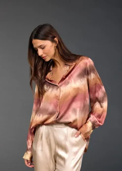 Chemises & Blouses-Lauren Vidal CHEMISE EN TIE AND DYE MARINO Rotko