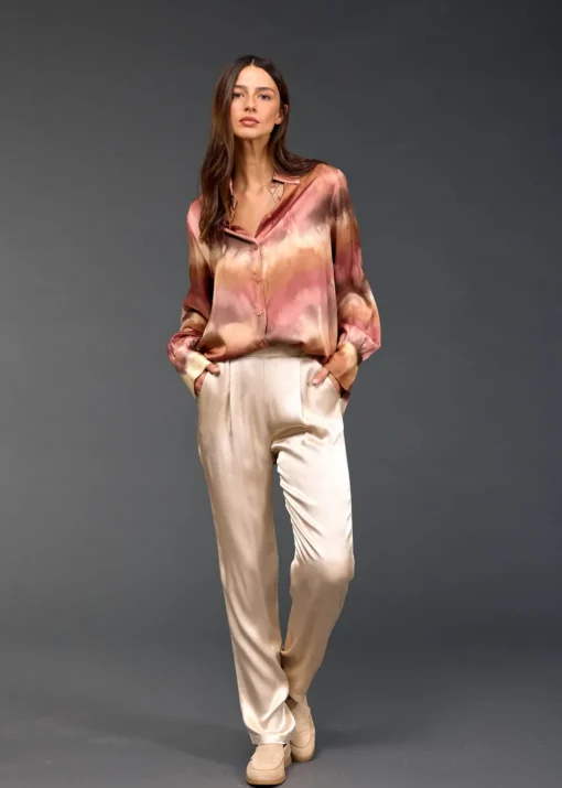 Chemises & Blouses-Lauren Vidal CHEMISE EN TIE AND DYE MARINO Rotko