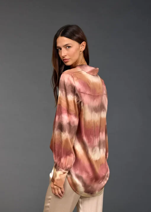 Chemises & Blouses-Lauren Vidal CHEMISE EN TIE AND DYE MARINO Rotko