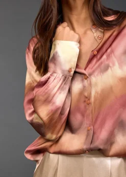 Chemises & Blouses-Lauren Vidal CHEMISE EN TIE AND DYE MARINO Rotko