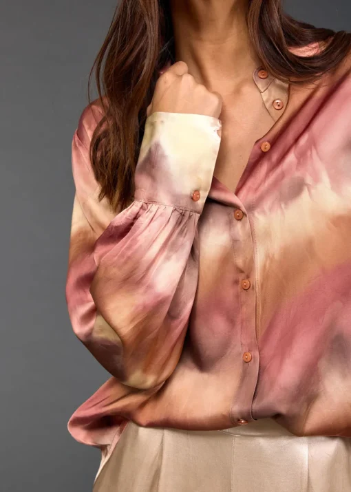 Chemises & Blouses-Lauren Vidal CHEMISE EN TIE AND DYE MARINO Rotko