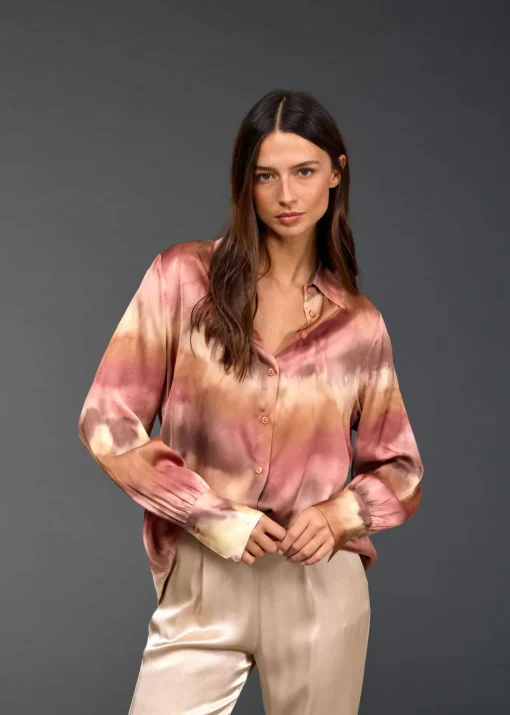 Chemises & Blouses-Lauren Vidal CHEMISE EN TIE AND DYE MARINO Rotko