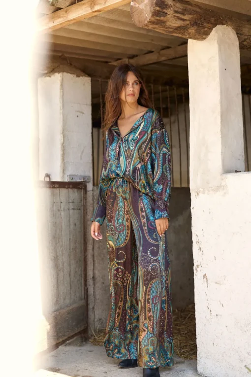 Chemises & Blouses-Lauren Vidal CHEMISE IMPRIMÉE CACHEMIRE SURI Lutetia