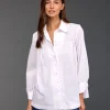 Chemises & Blouses-Lauren Vidal CHEMISE POPELINE RISA Blanc