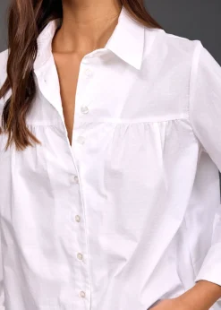 Chemises & Blouses-Lauren Vidal CHEMISE POPELINE RISA Blanc