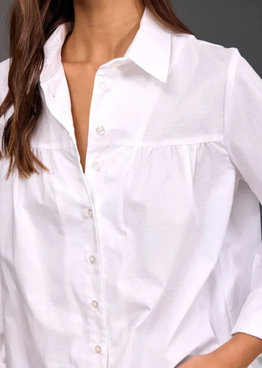 Chemises & Blouses-Lauren Vidal CHEMISE POPELINE RISA Blanc