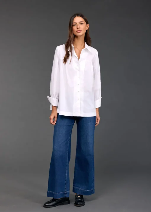 Chemises & Blouses-Lauren Vidal CHEMISE POPELINE RISA Blanc