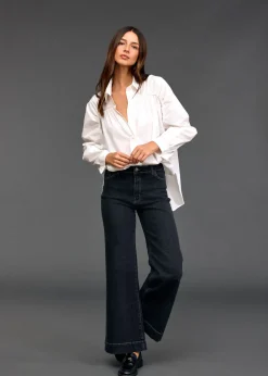Chemises & Blouses-Lauren Vidal CHEMISE RAYÉE BIMBA Blanc