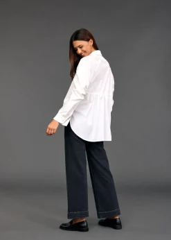 Chemises & Blouses-Lauren Vidal CHEMISE RAYÉE BIMBA Blanc