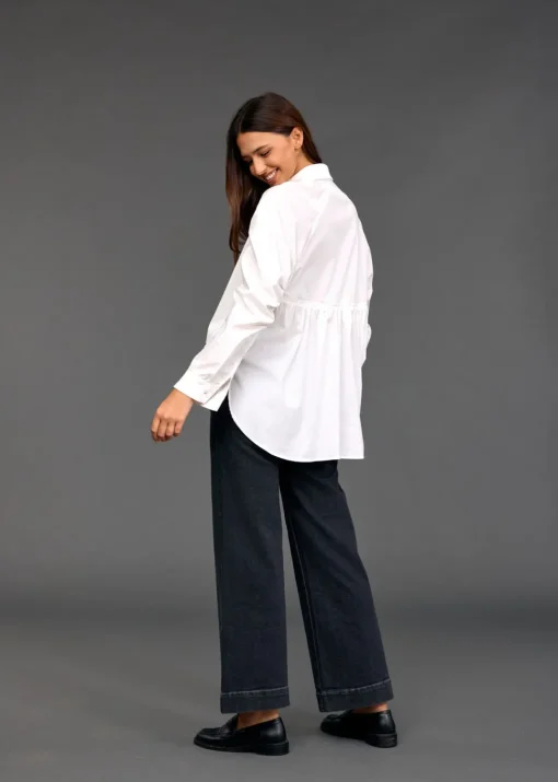 Chemises & Blouses-Lauren Vidal CHEMISE RAYÉE BIMBA Blanc