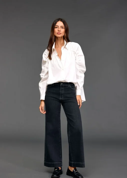 Chemises & Blouses-Lauren Vidal CHEMISE RAYÉE BIMBA Blanc
