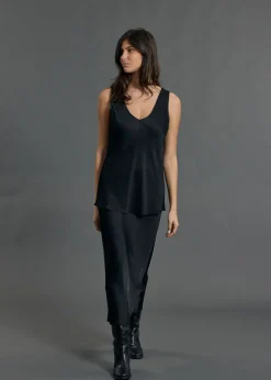 Tops-Lauren Vidal DÉBARDEUR EN VISCOSE IROS Noir