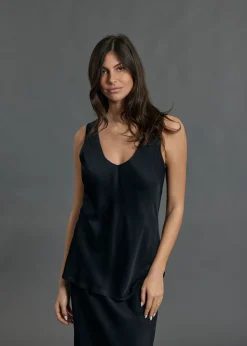 Tops-Lauren Vidal DÉBARDEUR EN VISCOSE IROS Noir