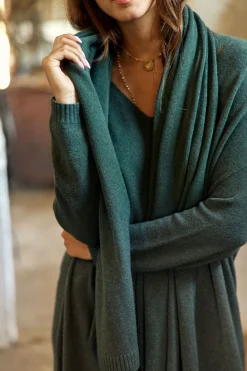 Accessoires-Lauren Vidal ECHARPE EN MAILLE NEL Green
