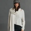 Accessoires-Lauren Vidal ECHARPE EN MAILLE NEL Ecru