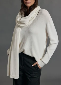 Accessoires-Lauren Vidal ECHARPE EN MAILLE NEL Ecru