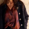 Pulls & Gilets-Lauren Vidal GILET BOUCLETTE MANON Noir