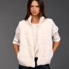 Vestes & Manteaux-Lauren Vidal GILET SANS MANCHES TALIA Creme