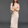 Robes & Jupes-Lauren Vidal JUPE EN VISCOSE JACQUARD ROXIE Creme