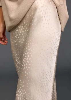 Robes & Jupes-Lauren Vidal JUPE EN VISCOSE JACQUARD ROXIE Creme