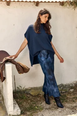 Robes & Jupes-Lauren Vidal JUPE VISCOSE | SOIE JANE Lune