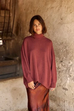 Robes & Jupes-Lauren Vidal JUPE VISCOSE | SOIE JANE Havana