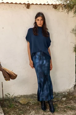 Robes & Jupes-Lauren Vidal JUPE VISCOSE | SOIE JANE Lune