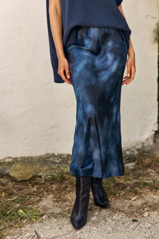 Robes & Jupes-Lauren Vidal JUPE VISCOSE | SOIE JANE Lune