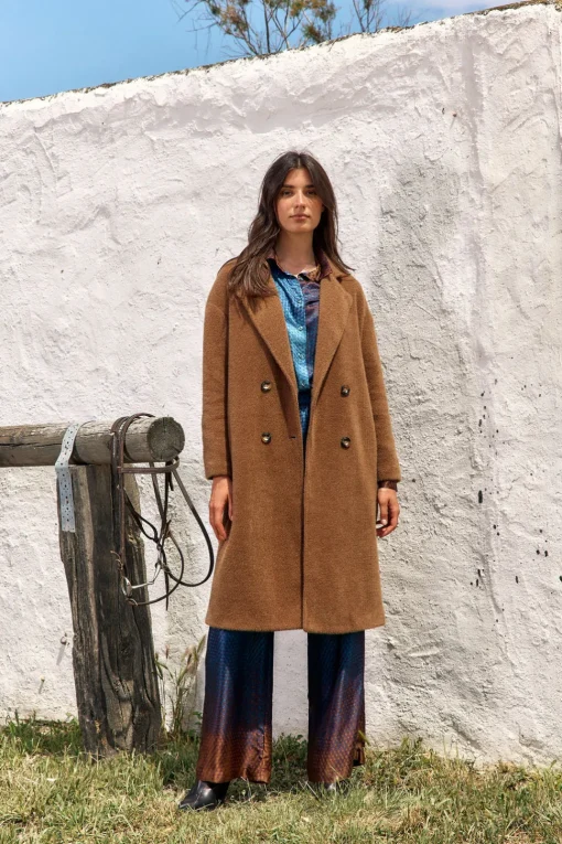 Vestes & Manteaux-Lauren Vidal MANTEAU FLUIDE PABLO Havane