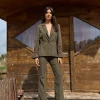 Pantalons-Lauren Vidal PANTALON FLARE JIM Bronze