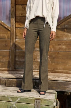 Pantalons-Lauren Vidal PANTALON FLARE JIM Bronze