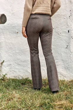 Pantalons-Lauren Vidal PANTALON FLARE MILANE Raisin