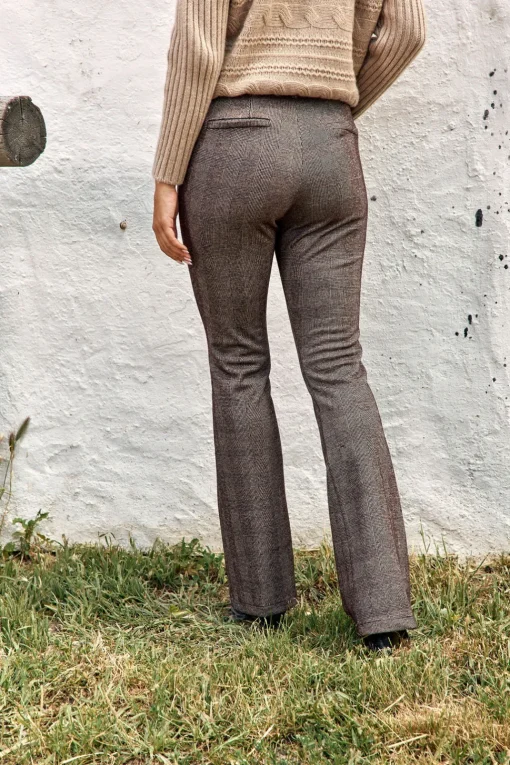 Pantalons-Lauren Vidal PANTALON FLARE MILANE Raisin
