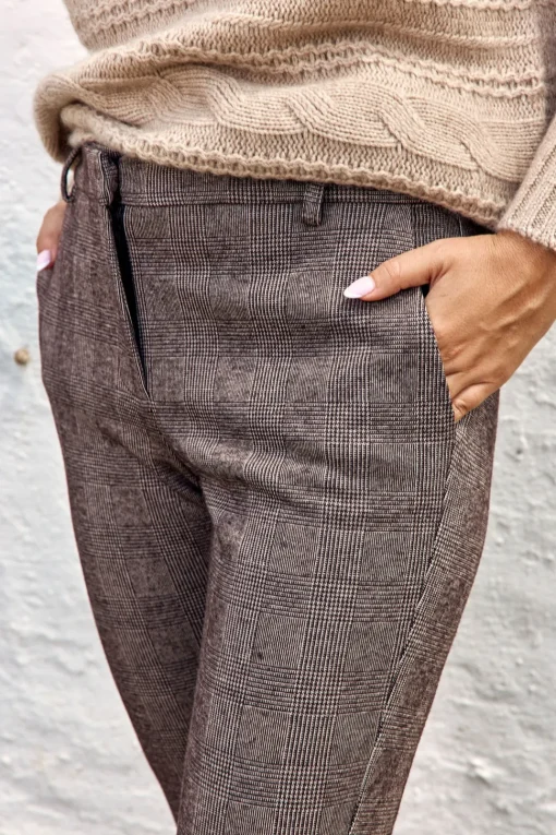 Pantalons-Lauren Vidal PANTALON FLARE MILANE Raisin