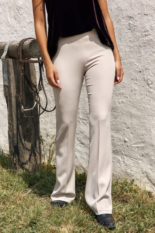 Pantalons-Lauren Vidal PANTALON FLUIDE FIONA Craie