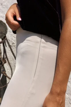 Pantalons-Lauren Vidal PANTALON FLUIDE FIONA Craie