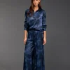 Pantalons-Lauren Vidal PANTALON FLUIDE IMPRIMÉ LORINE Lune