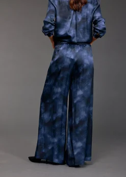 Pantalons-Lauren Vidal PANTALON FLUIDE IMPRIMÉ LORINE Lune