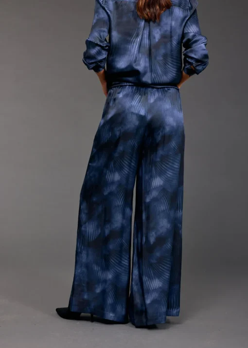 Pantalons-Lauren Vidal PANTALON FLUIDE IMPRIMÉ LORINE Lune