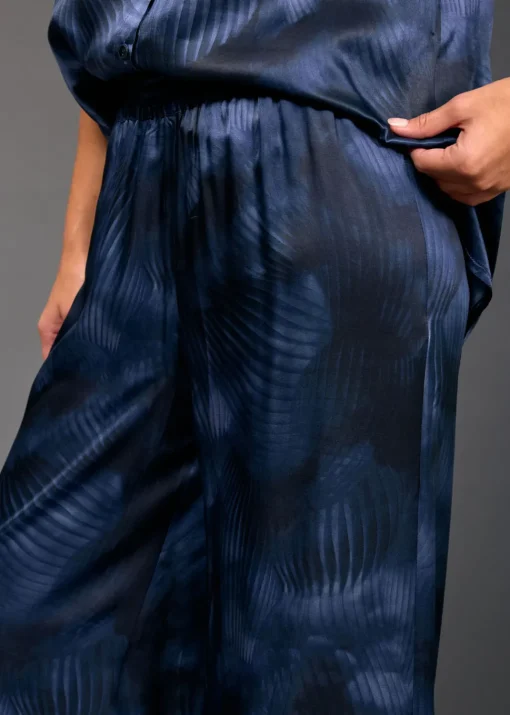Pantalons-Lauren Vidal PANTALON FLUIDE IMPRIMÉ LORINE Lune