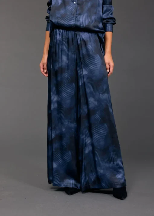 Pantalons-Lauren Vidal PANTALON FLUIDE IMPRIMÉ LORINE Lune