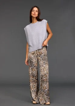 Pantalons-Lauren Vidal PANTALON FLUIDE IMPRIMÉ PAT Wild
