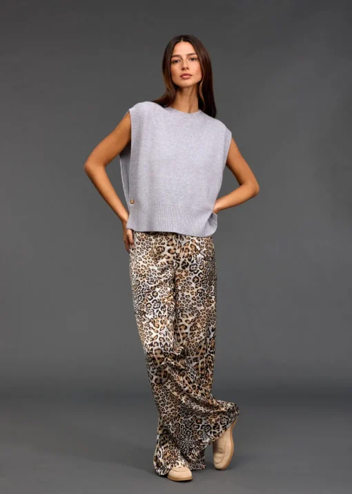 Pantalons-Lauren Vidal PANTALON FLUIDE IMPRIMÉ PAT Wild