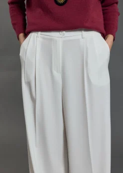 Pantalons-Lauren Vidal PANTALON LARGE MATTEO Creme