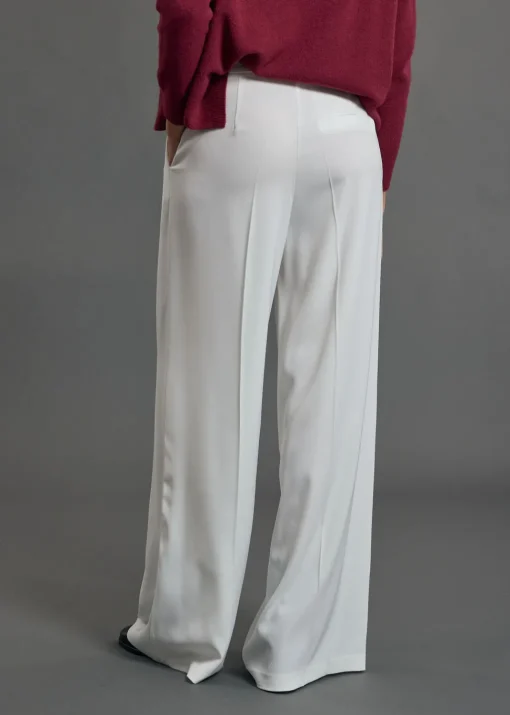 Pantalons-Lauren Vidal PANTALON LARGE MATTEO Creme