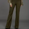 Pantalons-Lauren Vidal PANTALON SOUPLE EVASE JUDY Bronze