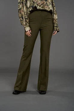 Pantalons-Lauren Vidal PANTALON SOUPLE EVASE JUDY Bronze