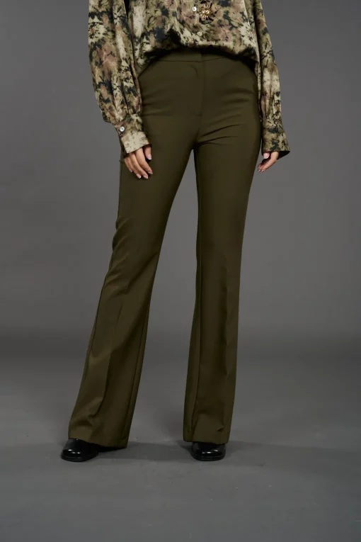 Pantalons-Lauren Vidal PANTALON SOUPLE EVASE JUDY Bronze