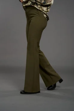 Pantalons-Lauren Vidal PANTALON SOUPLE EVASE JUDY Bronze